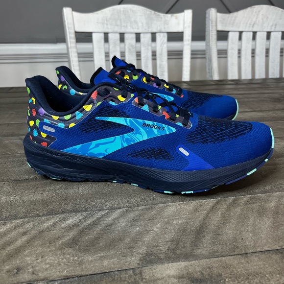 Brooks Launch 9 Blue Trix Lucky Charm Men’s‎ Size 12 Medium - Picture 1 of 5